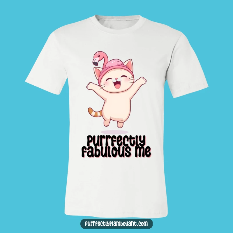 Funny Kawaii Cat Flamingo Hat Tee, Leap in Style & Perfect Funny Gift for Fun